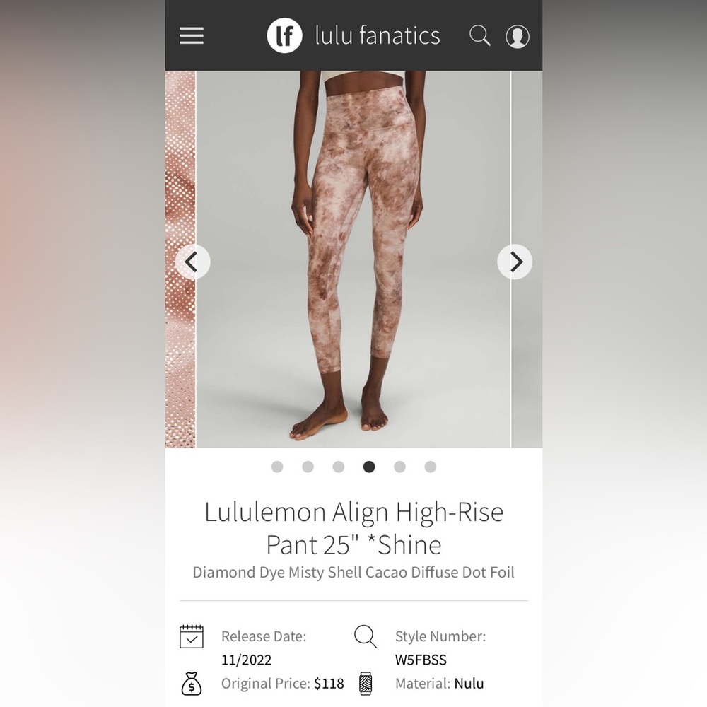 Lululemon Athletica Tie-Dye Leggings